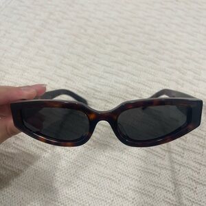 Celine Brown Rectangular Sunglasses